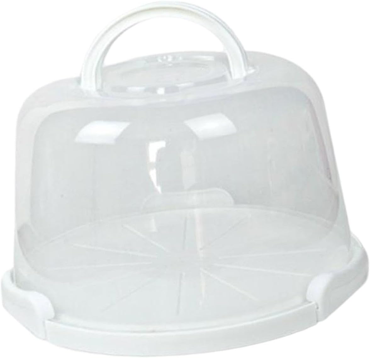 Cake Carrier with Lid and Handle, Serving Tray, Cupcake Container for Desserts, Kitchen, Dishes, 6 inch