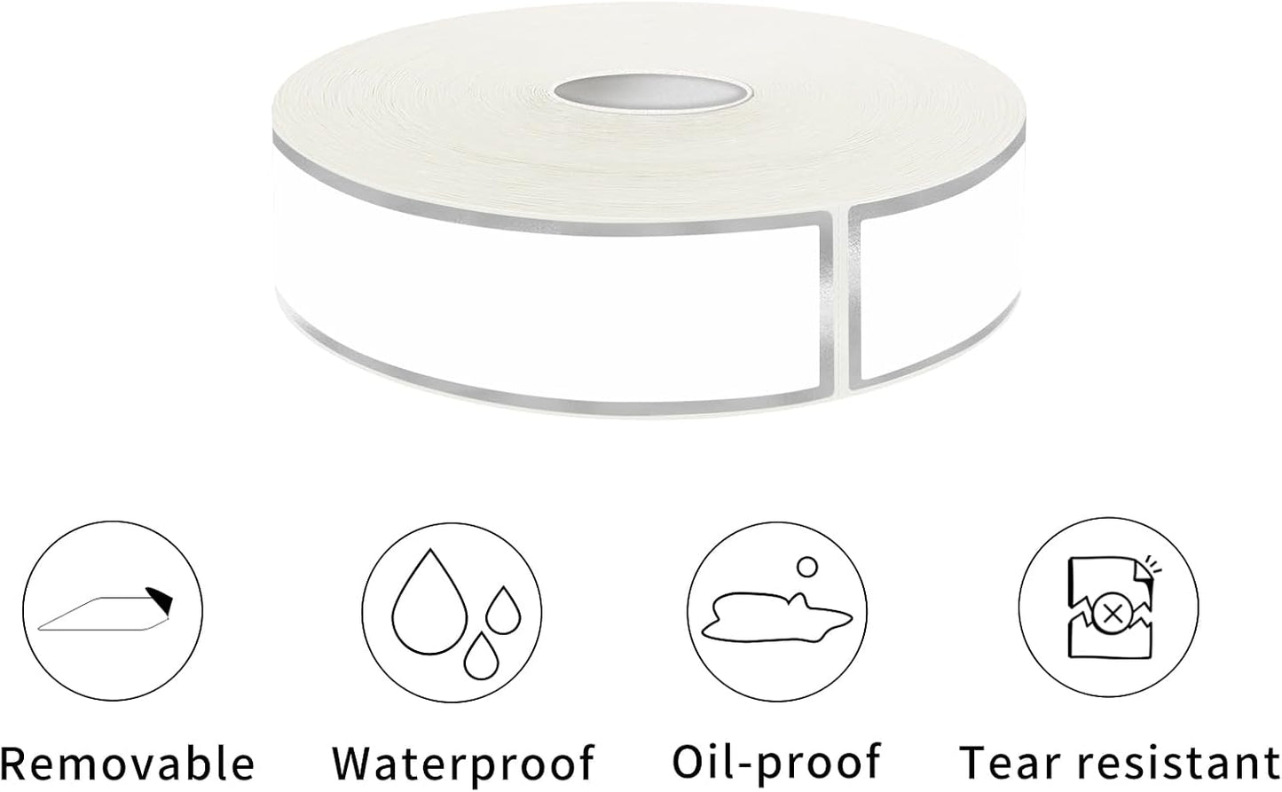 600 Blank Removable Freezer Labels Water Oil Resistant with Perforation Line for Food Containers Jars Pantry Organization (Ink Quick-Dry，1” x 2”)