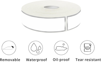 600 Blank Removable Freezer Labels Water Oil Resistant with Perforation Line for Food Containers Jars Pantry Organization (Ink Quick-Dry，1” x 2”)