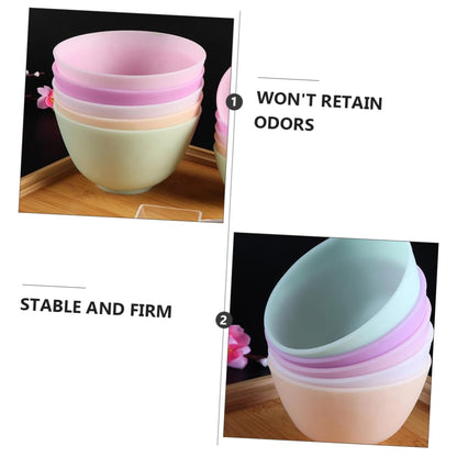 Ipetboom 5Pcs Odorless Silicone Bowl Prep Measuring Bowls for DIY Facial Masks and Cooking Flexible and Microwave Safe for Home Use Various Recipes