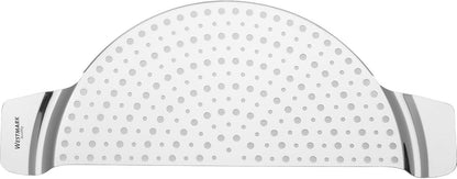 Westmark Stainless Steel Pan Strainer – Heat-Resistant Pot Drainer with Recessed Grip Handles, Fits Pots up to 10", Heavy-Duty Pasta & Vegetable Strainer, Dishwasher Safe