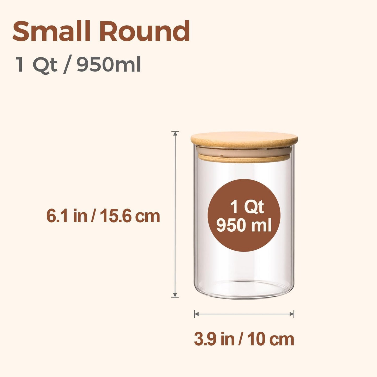 ComSaf 2Pcs Large Glass Storage Containers with Lids 4Qt, 1 Gallon Wide Mouth Flour Sugar Storage Containers, Large Capacity and Sealed for Rice, Cereal, Oat, Easy Clean and Scoop, Pantry Organization
