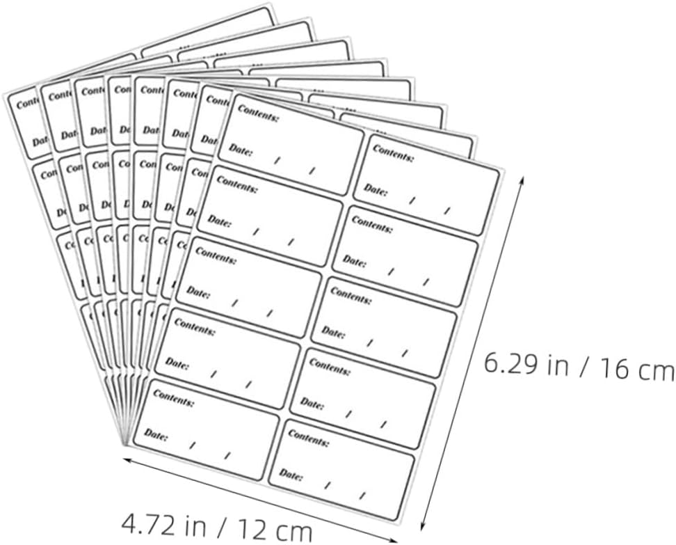 Waterproof Removable Food Labels for Refrigerator and Freezer, 400 Pcs Black Red PVC Stickers, Food Storage Date Stickers for Kitchen Organization, No Residue Peel and Stick