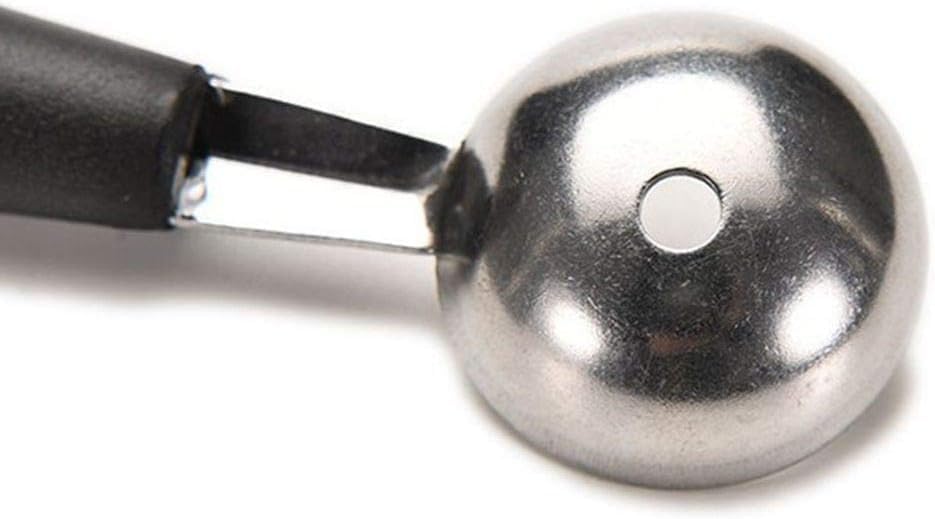 2-in-1 Stainless Steel Melon Baller - Double-Sided Fruit Scoop with Ergonomic Non-Slip Handle for Watermelon, Cantaloupe and Professional Kitchen Use