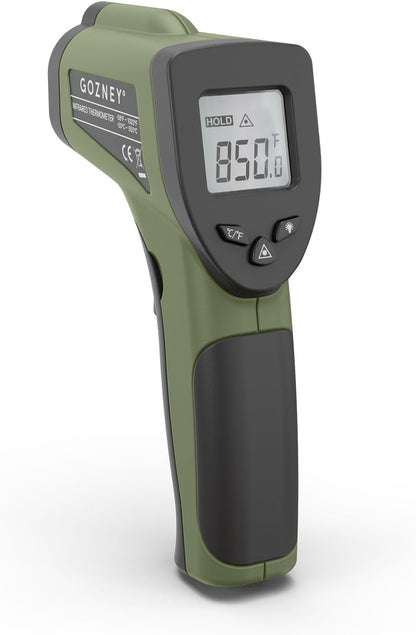 Gozney Infrared Thermometer, Built-in Laser Thermometer with LED Screen