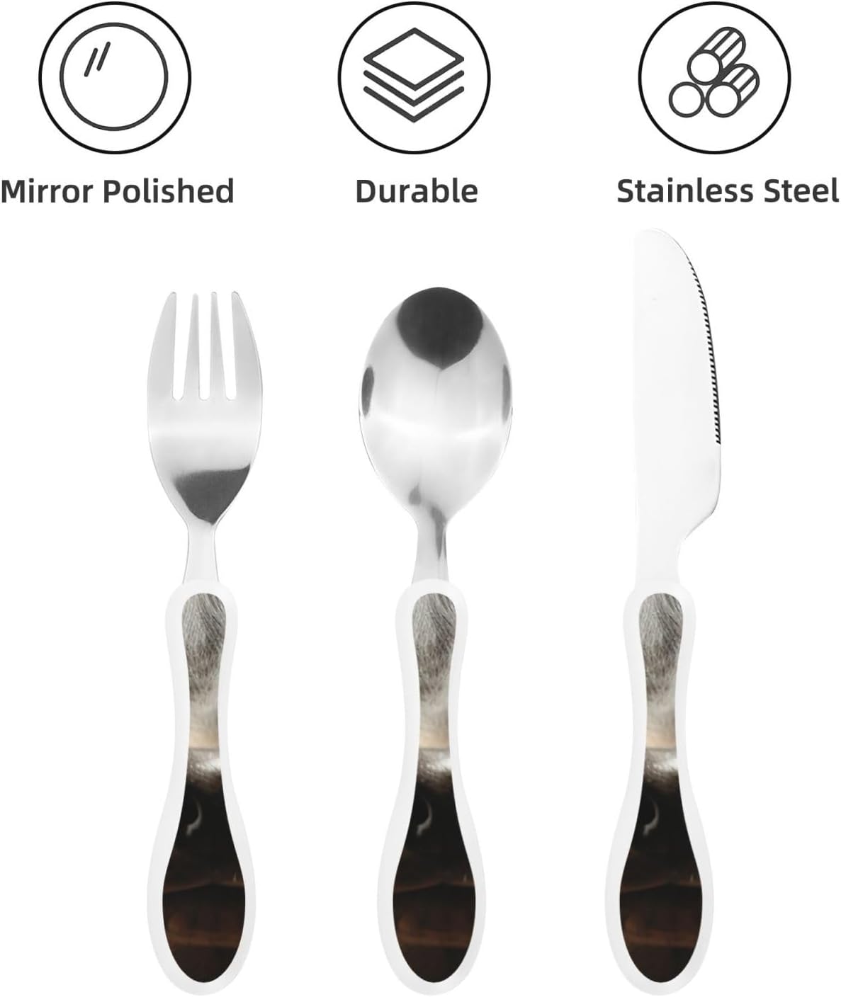 3-Piece Kids Silverware Set With Storage Case, Stainless Steel Reusable Children Safe Knife Spoon Fork Set Animal Cartoon Owls Cute Children Flatware Set For Kids Lunch Box