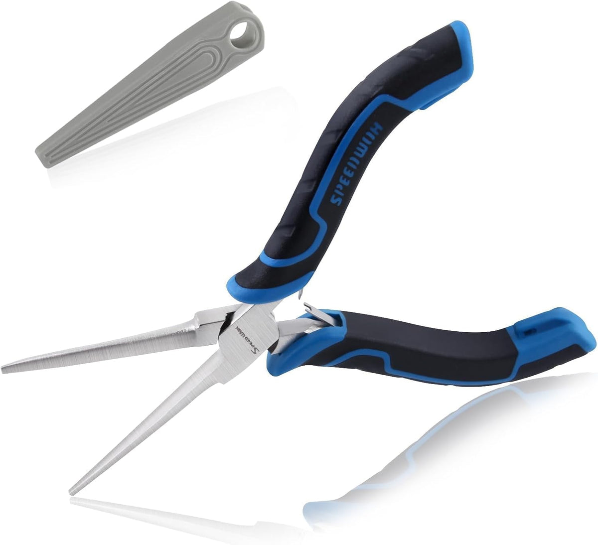 SPEEDWOX Long Reach Bent Needle Nose Pliers With Smooth Jaw Angled Needle Nose Pliers For Jewelry Making Fish Bone Pliers Tweezers Bent Chain Nose Pliers For Wire Bending And Small Object Gripping