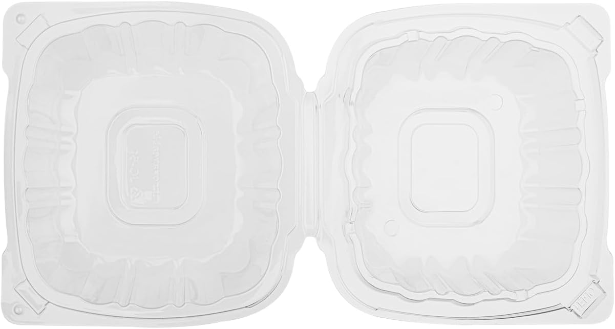 Karat FP-HC99PP-3CU 9"X 9" PP Hinged Containers 3 Compartment - (Case of 200)