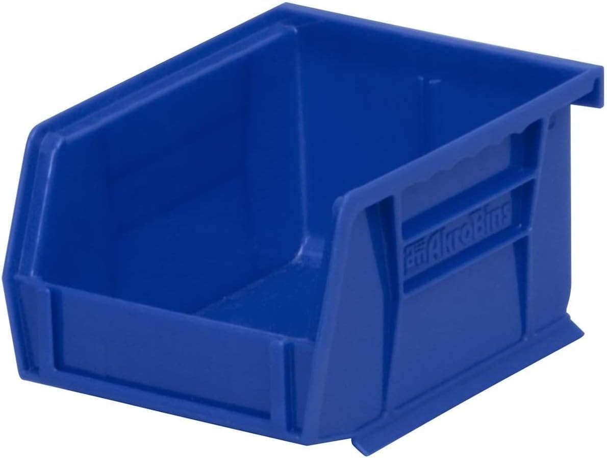 Akro-Mils 30210 AkroBins Plastic Storage Bins, Space-Saving Stackable Bins for Garage, Pantry, Craft Organization, 5" x 4" x 3", Black, 24-Pack