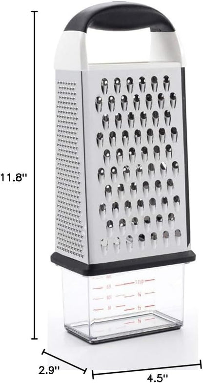 OXO Good Grips 4-Sided Box Grater for Cheese & Vegetables with Container