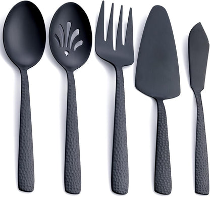 Matte Black Cake Pie Server Set