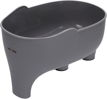 2PCS Vegetables Washing Basket Elephant Drainage Basket Fruit Basket for Draining Pasta Noodles Kitchen, PP Material, 22x14x10cm (Blue & Gray)