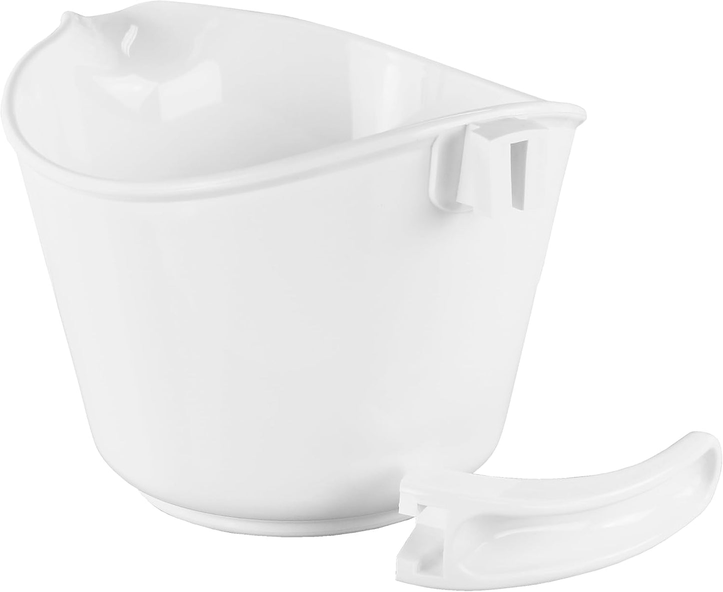 Batter Bowl With Pour Spout, Non-Slip Base,Space Saving Detachable Handle with Lid, 2 QT Heavy Duty BPA-Free Microwave & Dishwasher Safe (Fresh Lemons)
