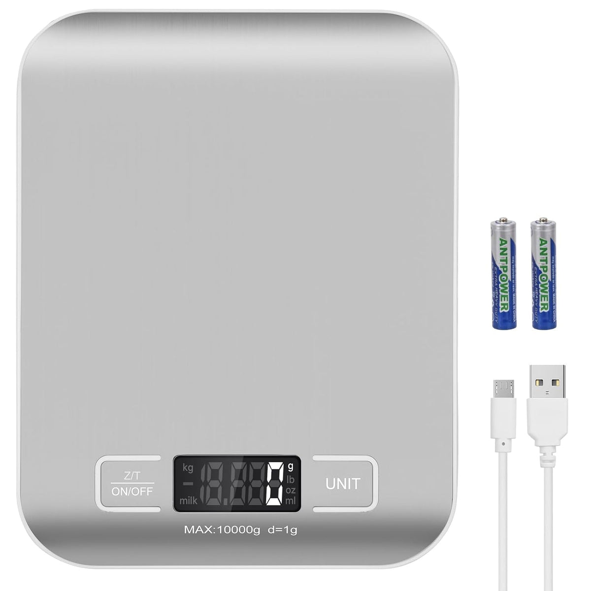 Digital Shipping Scale,Stainless Steel Panel, Accurate Portable Postal Scale for Packages, Small Business,Kitchen, Food, Handmade, Liquids, and Boutique (Rose Gold Battery(5kg/1g))