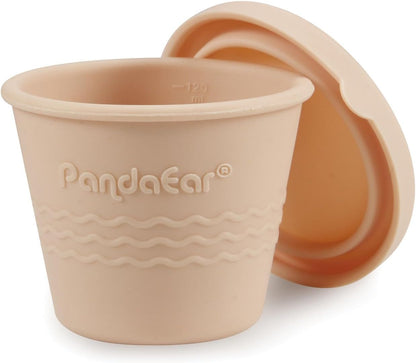 PandaEar 12 Pack Silicone Baby Food Storage Containers, 4 oz Reusable Small Snack Containers Freezer Storage with Airtight Lids Leak Proof for Infants Kids Babies, Microwave Safe
