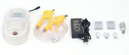 Electric Meat Marinade Injector Pump with Dual Guns, 50W Automatic Meat Injector Kit Meat Saline Syringe Pump Gun with Hose for BBQ, Turkey Pork Beef, 10 Stainless Steel Needles