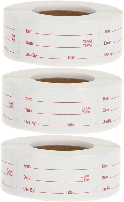 SHINEOFI 2rolls Food Storage Date Labels Removable Labels for Food Containers Kitchen Sticker to Write for Jars