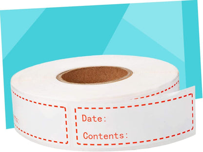 Angoily Kitchen Food Storage Labels Dates 500pcs Record Date Stickers for Easy Identification Removable Labels for Pantry Organization and Freezer Use
