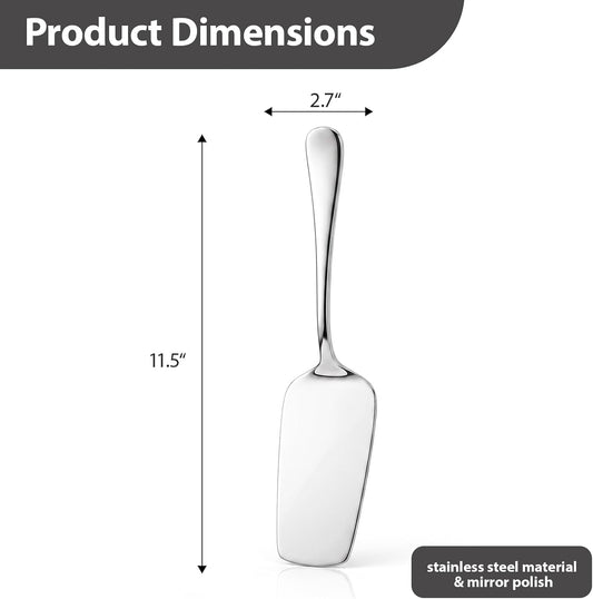 Lasagna Server, 11.5-Inch Stainless Steel Pie and Cake Server Cutter Spatula for Casseroles, Quiche & Desserts, Mirror-Polished Ergonomic Handle, Dishwasher Safe