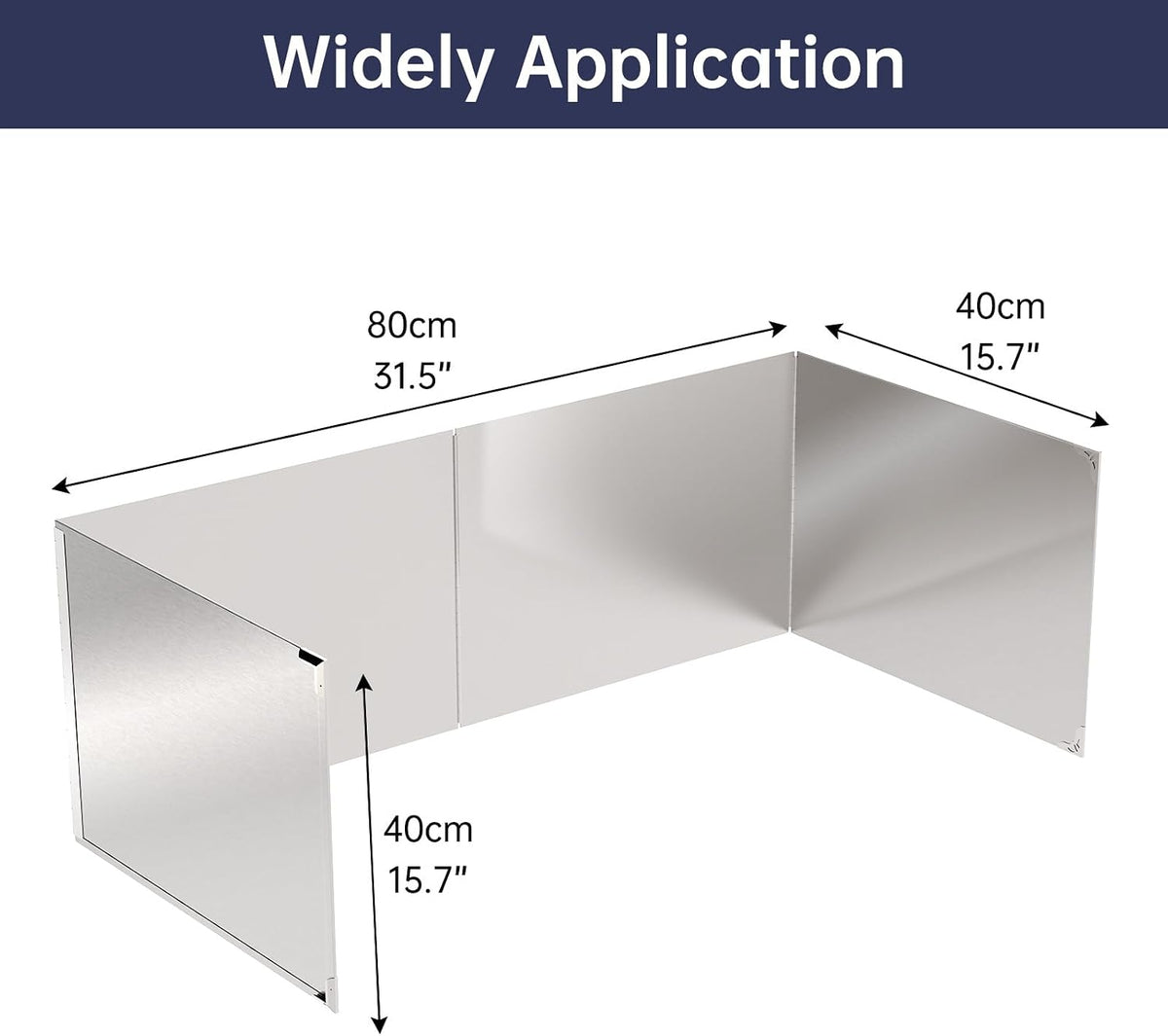 4 Sided Grease Splatter Guard, 15.7" X 15.7"