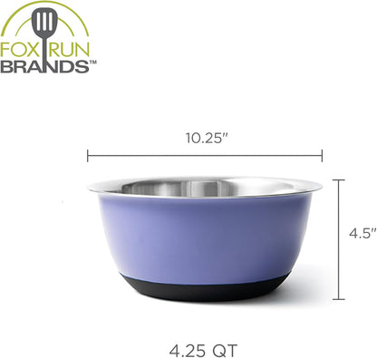 Fox Run Stainless Steel Small Mixing Bowl, 7.25 x 7.25 x 3.75 inches, Metallic