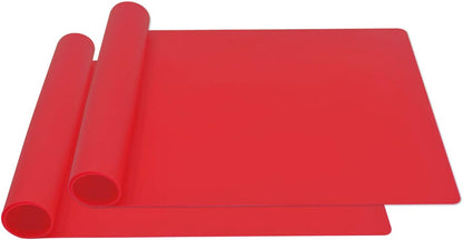 Silicone Placemats, Food-Grade Non-Slip Waterproof, Dining, Stain Resistant, Countertop Protector, Kitchen Counter Mat, Heat Resistant, Baking mat Dishwasher Safe (23.6"×15.7"-1pack, Black)