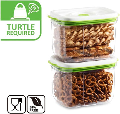 FOSA Vacuum Seal Containers (3-Pack, 34oz) – Airtight Food Storage Containers for Freshness | BPA-Free, Dishwasher Safe | Ideal for Meal Prep, Leftovers, Dry Goods (Pump Sold Separately)