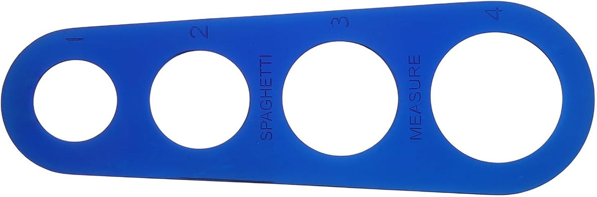 Stainless Steel Spaghetti Measuring Utensil Blue 4-Hole Kitchen Tool