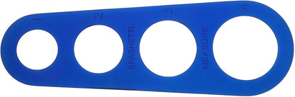 Stainless Steel Spaghetti Measuring Utensil Blue 4-Hole Kitchen Tool