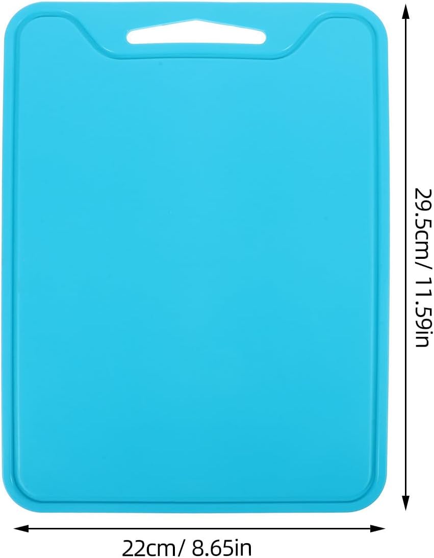 Foldable Non-slip Silicone Cutting Board Kitchen Food Prep Mat Household Fruit and Meat Chopping Board for Indoor and Outdoor Use, Blue