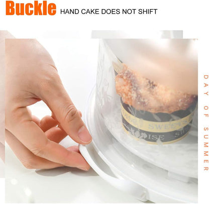 Cake Carrier Storage Container, Cake Carrier With Lid And Handle,Transparent Dome Reusable Airtight Box,Cupcake Saver Cake Holder Serves for Doughnuts Cupcake Parties, Dustproof Food Storage