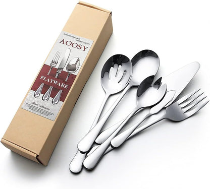 AOOSY Serving Utensils, Stainless Steel Silverware Serving Set