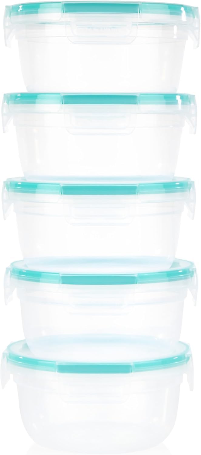 Snapware Plastic Total Solution (21-Pack) Large Food Storage Containers Set, Meal Prep Containers with Plastic BPA-Free Lids & 4 Locking Tabs, Microwave, Dishwasher, and Freezer Safe