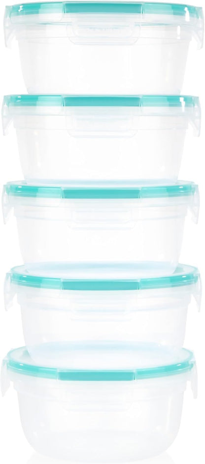 Snapware Plastic Total Solution (21-Pack) Large Food Storage Containers Set, Meal Prep Containers with Plastic BPA-Free Lids & 4 Locking Tabs, Microwave, Dishwasher, and Freezer Safe
