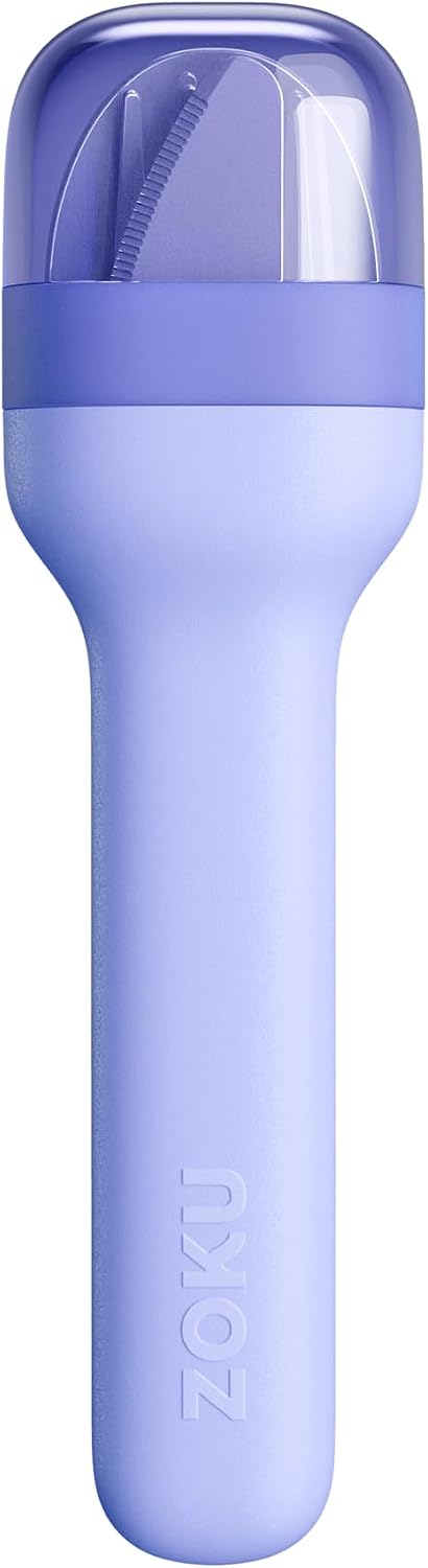 ZOKU Pocket Utensil Set, Blue - Stainless Steel Fork, Knife, and Spoon Nest in Case - Portable Design for Travel, School, Work, Picnics, Camping and Outdoor Home Use