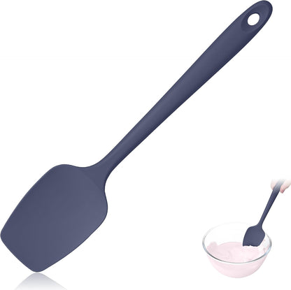 600ºF Heat Resistant Spatula, 11.34 inch High Heat Food Safe Semless Kitchen Silicone Scraper for Cooking Baking Mixing Scraping Stirring Nonstick Cookware Pan Bowl (Aqua Sky)