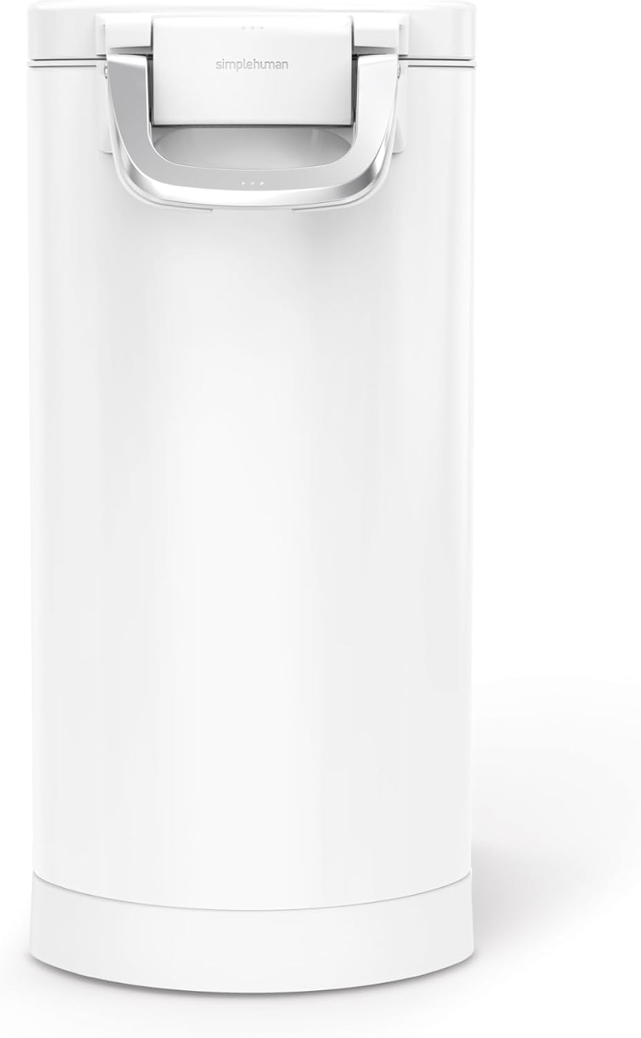 simplehuman 25 Liter, 27 lb / 12.2 kg Medium Pet Food Storage Container for Dog Food, Cat Food, and Bird Feed, Alloy Steel, Matte Black