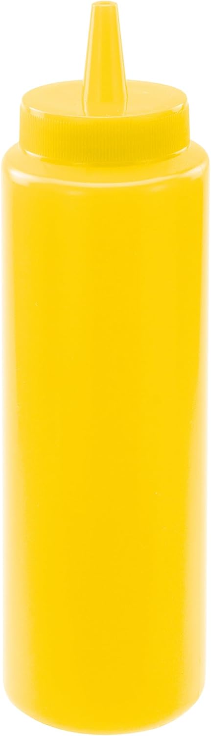 Winco 12 oz Clear Plastic Squeeze Bottles, 6pk (Set of 6)