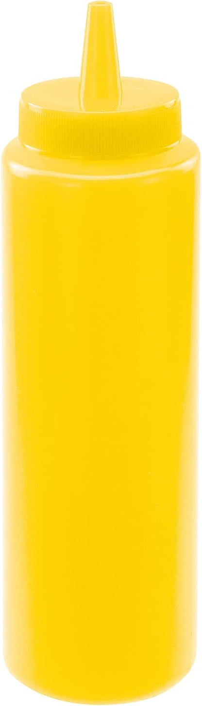 Winco 12 oz Clear Plastic Squeeze Bottles, 6pk (Set of 6)