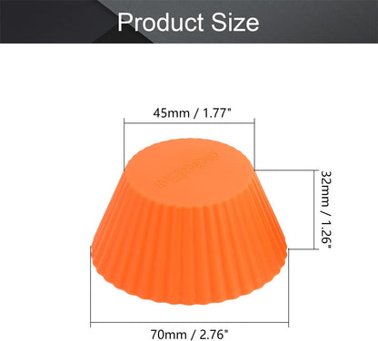 Utoolmart Silicone Cupcake Baking Cups,Reusable Silicone Baking Cups, Non-stick Cupcake Muffin Liners Cake Molds Set, Use As Lunch Box Dividers, 5 Pcs