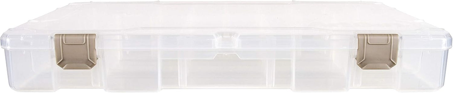 ArtBin Large Solutions Box Clear Art & Craft Organizer with Dividers - Plastic Storage Case for Convenient and Versatile Storage - Ideal for Various Craft Supplies