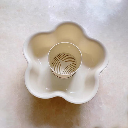 Kichvoe Rotation Vegetable Platter - Drainage System Divided Serving Tray - for Hot Pot Reusable for Family Gatherings and Dinner Parties Compartment Dairy 13.77X7.48X5.11In