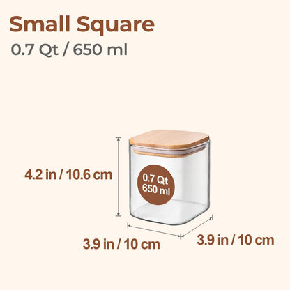 ComSaf 2Pcs Large Glass Storage Containers with Lids 4Qt, 1 Gallon Wide Mouth Flour Sugar Storage Containers, Large Capacity and Sealed for Rice, Cereal, Oat, Easy Clean and Scoop, Pantry Organization