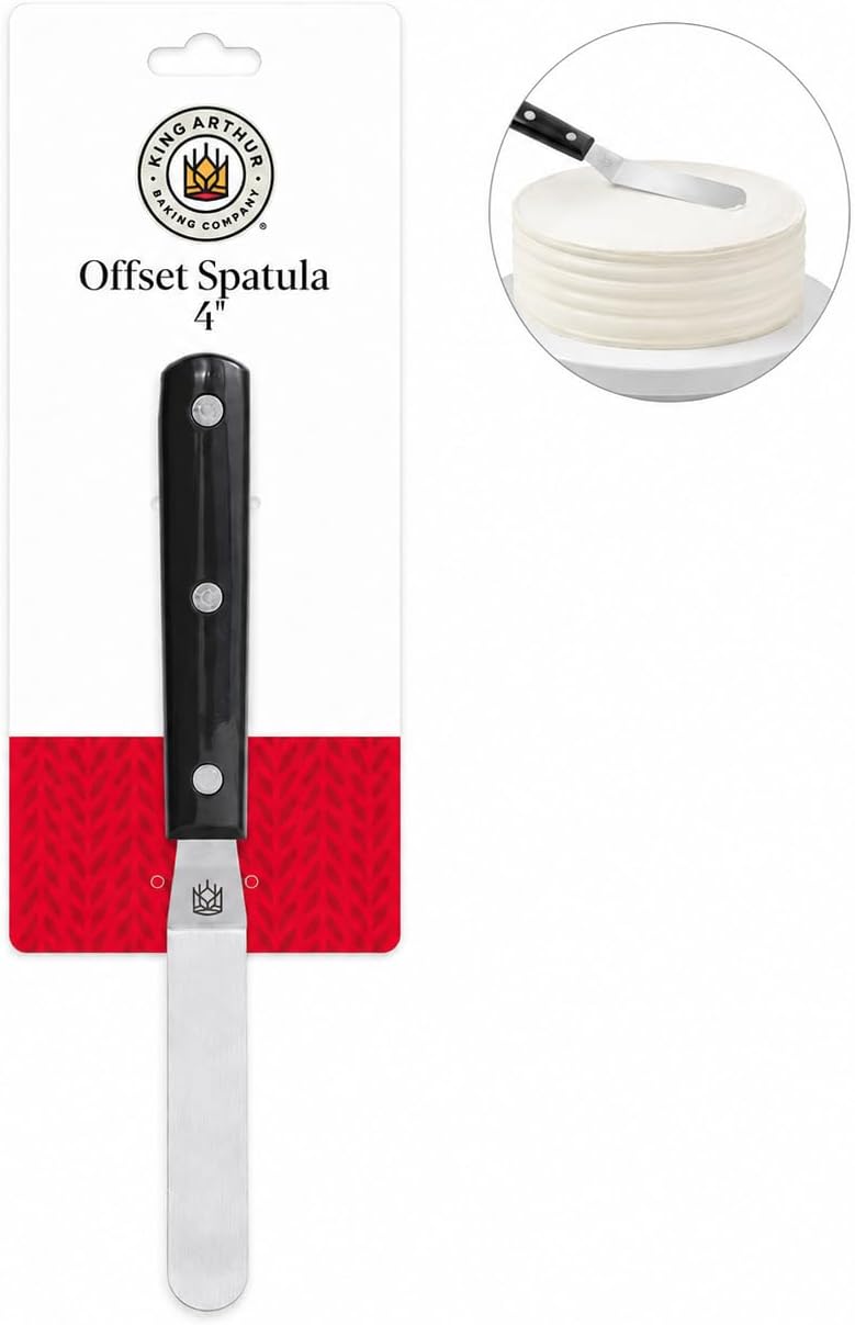 King Arthur Baking Company Offset Spatula, Japanese Stainless Steel, 8-Inch Flexible Blade, For Precise Cake Decorating