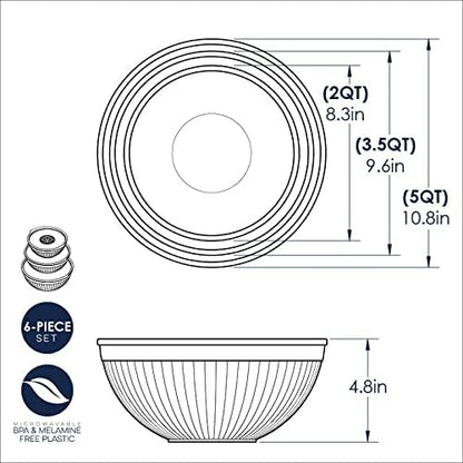 Nordic Ware Mini Prep and Serve Mixing Bowls Set, 4-Piece, Earth-Tones