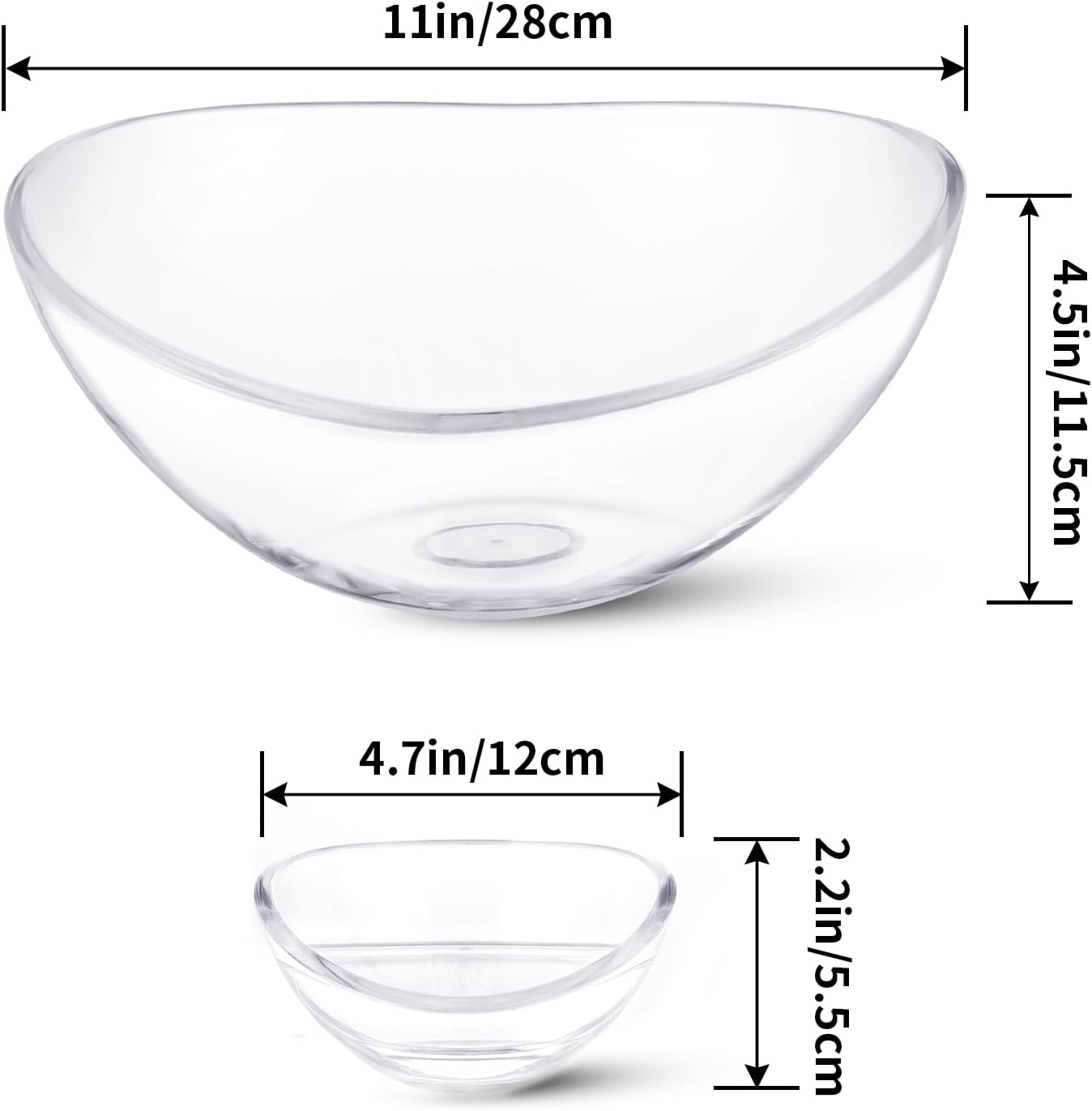 MOLIGOU Chip and Dip Bowl Set, Chip Serving Bowl for Parties, Chips and Dip Serving Dish