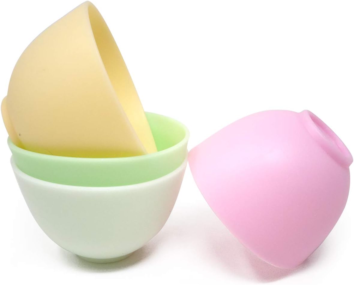 Honbay 5PCS Silicone Mixing Bowls Prep and Serve Bowls for Mixing Facial Mask or Holding Ingredient (8.5��5CM)