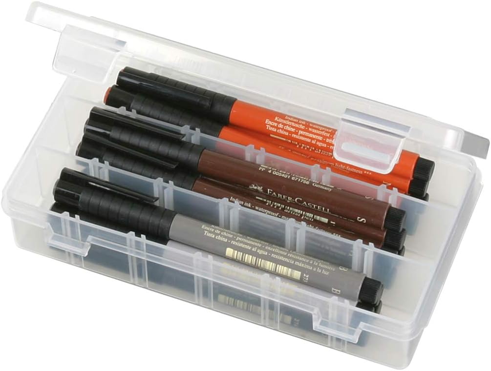 ArtBin Large Solutions Box Clear Art & Craft Organizer with Dividers - Plastic Storage Case for Convenient and Versatile Storage - Ideal for Various Craft Supplies