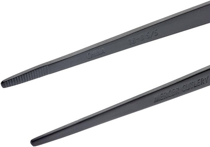Mercer Culinary 18-8 Stainless Steel Chef Plating Tongs, Offset Tip, 6-1/2 Inch