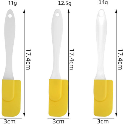 4 PCS Silicone Spatula,Rubber Spatula with Stainless Steel Core11 Inch Non-scratch Baking Cooking 8Inch Spatula Set Flexible Heat Resistant (Black)